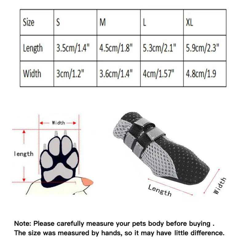 Breathable Pet Dog Outdoor Walking Shoes