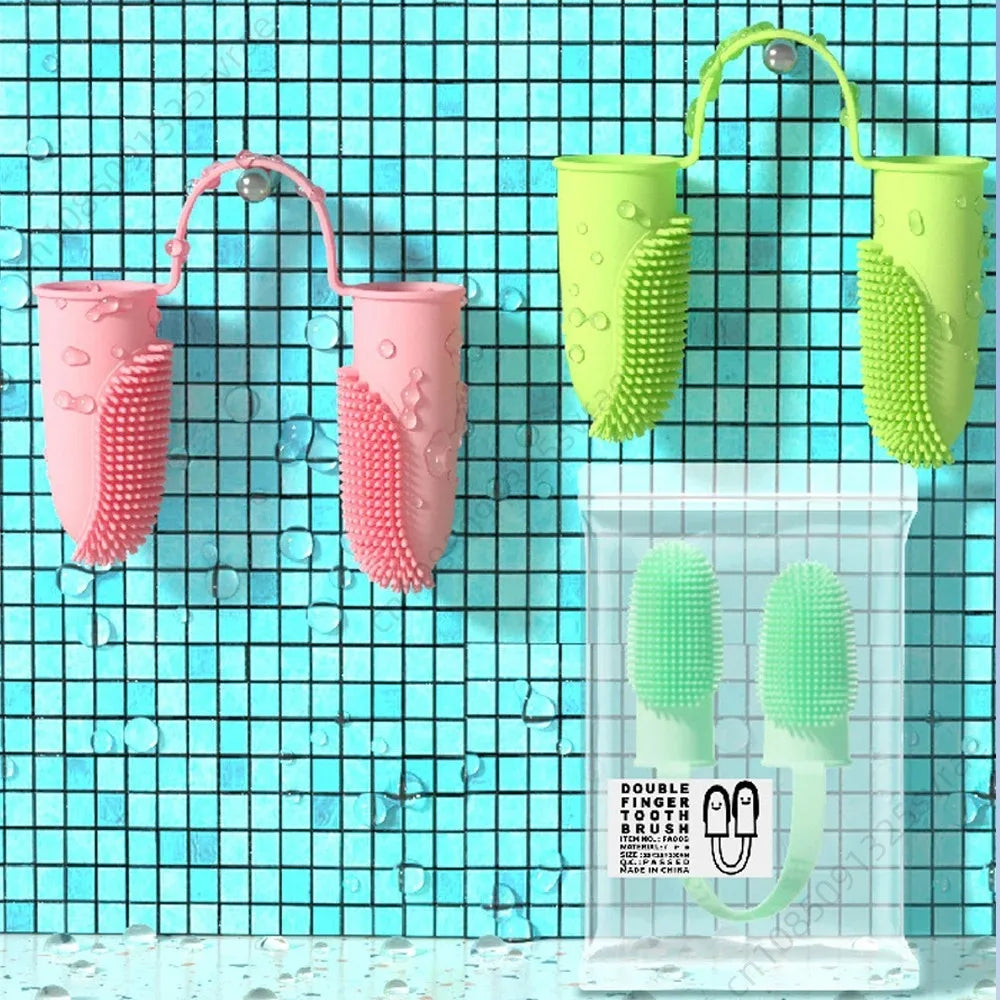 Dog Soft Double Finger Toothbrush